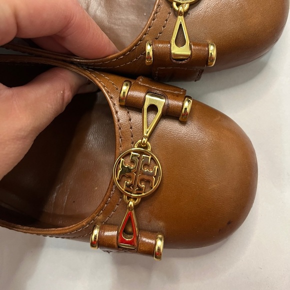 Tory Burch Tan New Janey Leather Block Heel Pump 6.5 - Picture 11 of 11